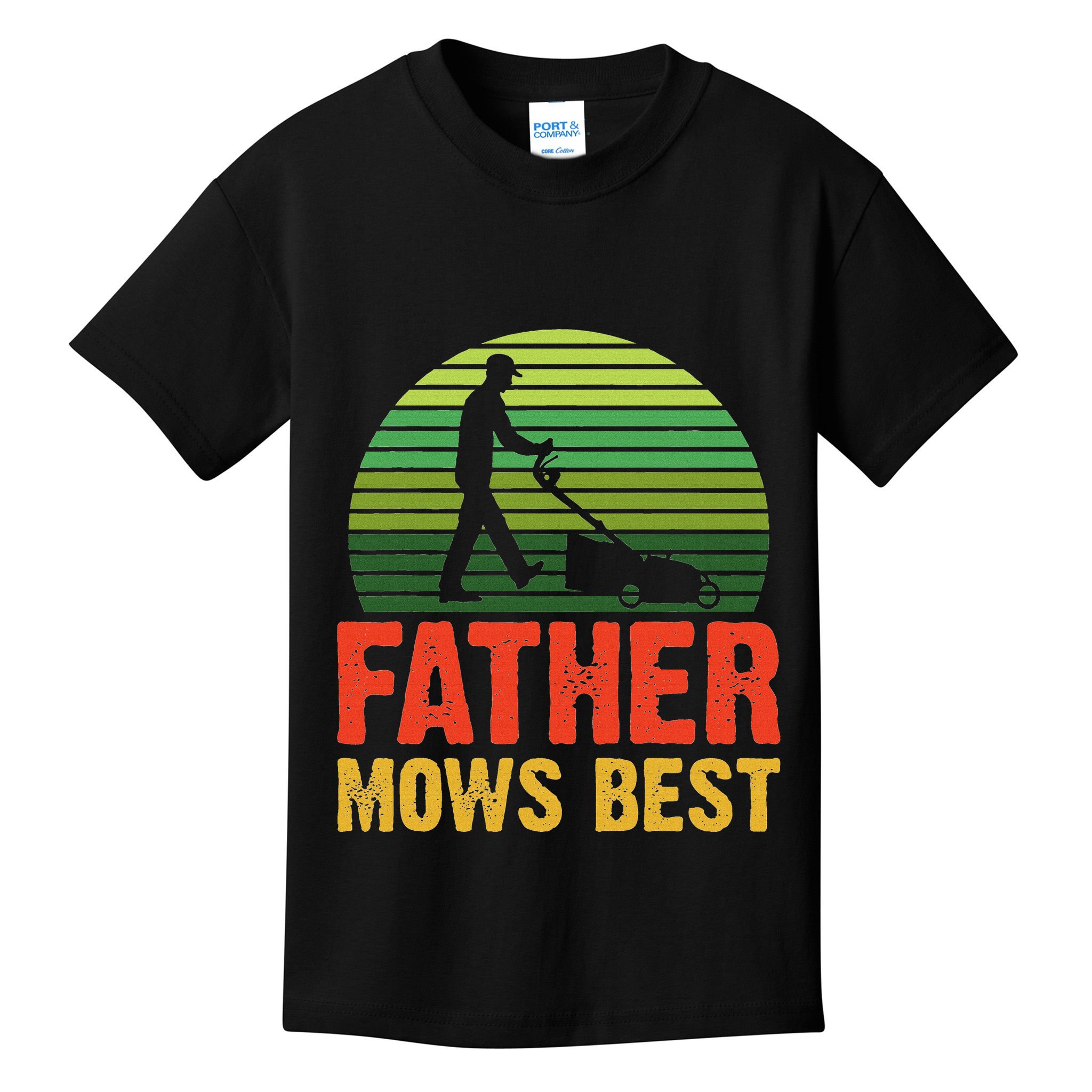 Father Mows Best Kids T-Shirt