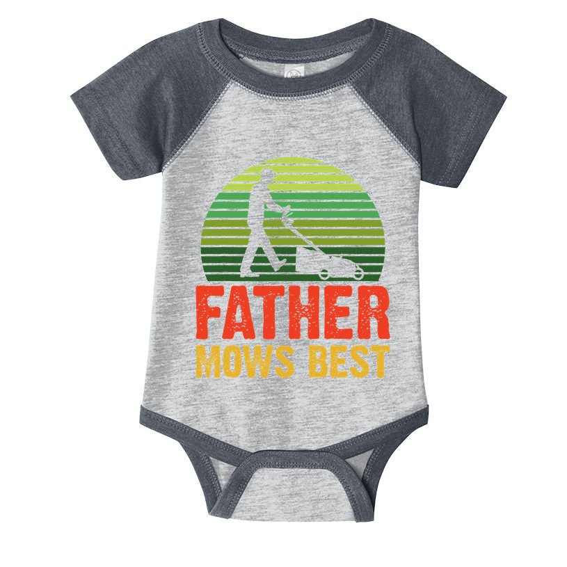 Father Mows Best Infant Baby Jersey Bodysuit