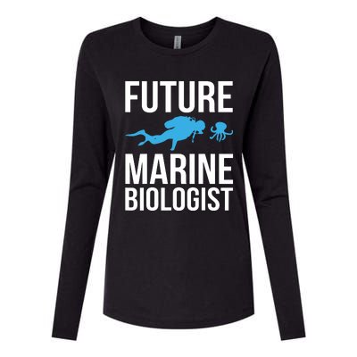 Future Marine Biologist Gift For Students Sea Life Womens Cotton Relaxed Long Sleeve T-Shirt