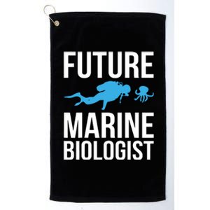 Future Marine Biologist Gift For Students Sea Life Platinum Collection Golf Towel