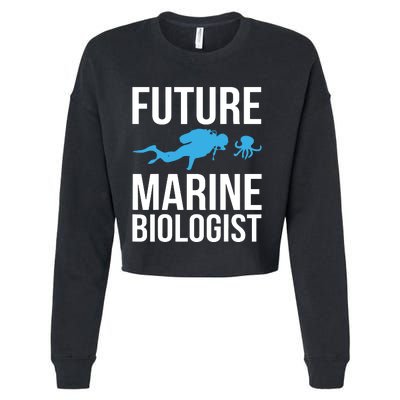 Future Marine Biologist Gift For Students Sea Life Cropped Pullover Crew