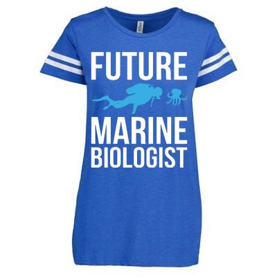 Future Marine Biologist Gift For Students Sea Life Enza Ladies Jersey Football T-Shirt