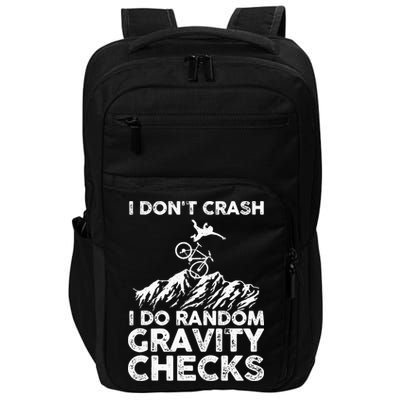 Funny Mountain Bike Art MTB Mountain Biking Lover Men Women Impact Tech Backpack
