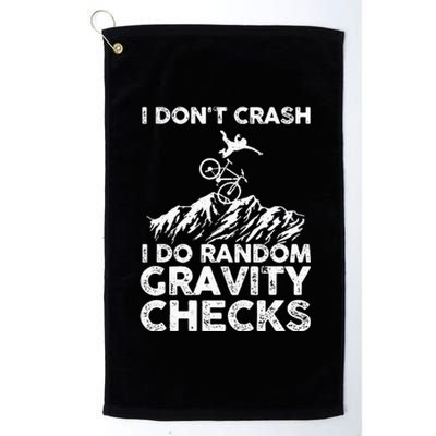 Funny Mountain Bike Art MTB Mountain Biking Lover Men Women Platinum Collection Golf Towel