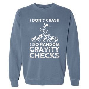 Funny Mountain Bike Art MTB Mountain Biking Lover Men Women Garment-Dyed Sweatshirt