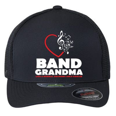 Funny Marching Band Grandma Music Lover Percussion Mom Gift Flexfit Unipanel Trucker Cap