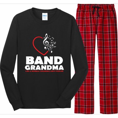 Funny Marching Band Grandma Music Lover Percussion Mom Gift Long Sleeve Pajama Set