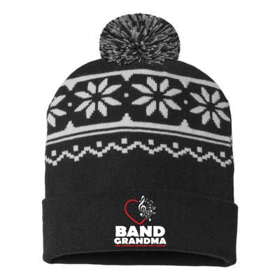 Funny Marching Band Grandma Music Lover Percussion Mom Gift USA-Made Snowflake Beanie