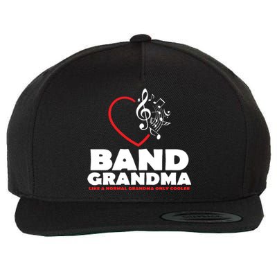 Funny Marching Band Grandma Music Lover Percussion Mom Gift Wool Snapback Cap