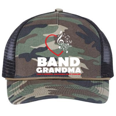 Funny Marching Band Grandma Music Lover Percussion Mom Gift Retro Rope Trucker Hat Cap