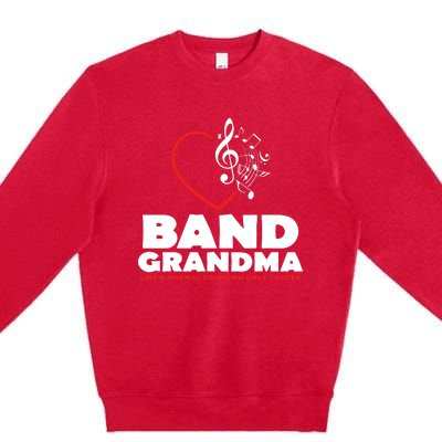 Funny Marching Band Grandma Music Lover Percussion Mom Gift Premium Crewneck Sweatshirt