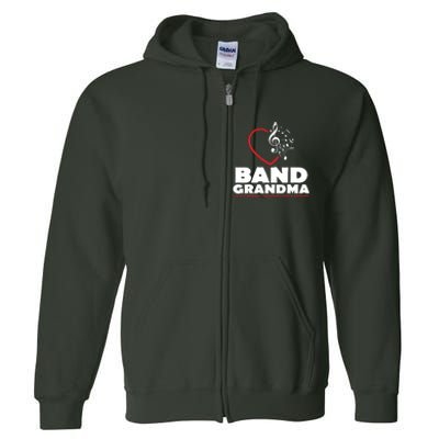 Funny Marching Band Grandma Music Lover Percussion Mom Gift Full Zip Hoodie