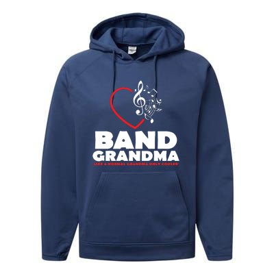 Funny Marching Band Grandma Music Lover Percussion Mom Gift Performance Fleece Hoodie