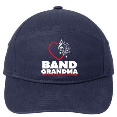 Funny Marching Band Grandma Music Lover Percussion Mom Gift 7-Panel Snapback Hat