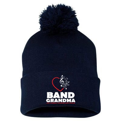 Funny Marching Band Grandma Music Lover Percussion Mom Gift Pom Pom 12in Knit Beanie