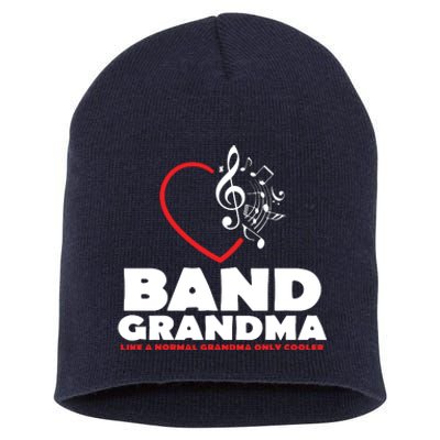 Funny Marching Band Grandma Music Lover Percussion Mom Gift Short Acrylic Beanie