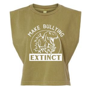 Funny Make Bullying Extinct TRex Unity Day Kindness Orange Garment-Dyed Women's Muscle Tee