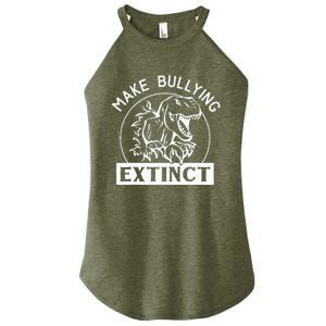 Funny Make Bullying Extinct TRex Unity Day Kindness Orange Women's Perfect Tri Rocker Tank