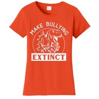 Funny Make Bullying Extinct TRex Unity Day Kindness Orange Women's T-Shirt