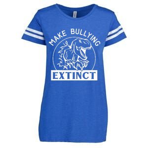 Funny Make Bullying Extinct TRex Unity Day Kindness Orange Enza Ladies Jersey Football T-Shirt