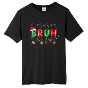 Funny Meme Bruh Christmas Saying Bro Greeting Xmas Gift Tall Fusion ChromaSoft Performance T-Shirt