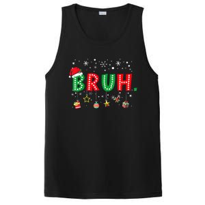 Funny Meme Bruh Christmas Saying Bro Greeting Xmas Gift PosiCharge Competitor Tank