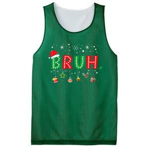 Funny Meme Bruh Christmas Saying Bro Greeting Xmas Gift Mesh Reversible Basketball Jersey Tank