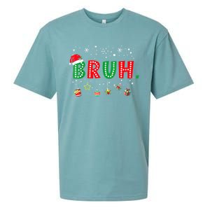 Funny Meme Bruh Christmas Saying Bro Greeting Xmas Gift Sueded Cloud Jersey T-Shirt