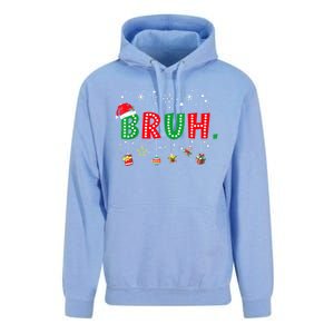 Funny Meme Bruh Christmas Saying Bro Greeting Xmas Gift Unisex Surf Hoodie