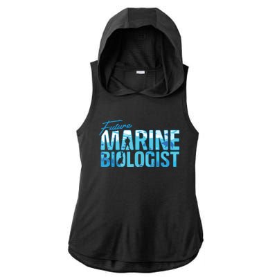 Future Marine Biologist Ocean Student Biology Gift Ladies PosiCharge Tri-Blend Wicking Draft Hoodie Tank