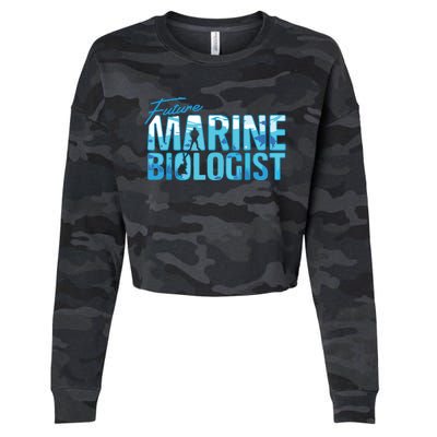 Future Marine Biologist Ocean Student Biology Gift Cropped Pullover Crew