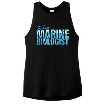 Future Marine Biologist Ocean Student Biology Gift Ladies PosiCharge Tri-Blend Wicking Tank