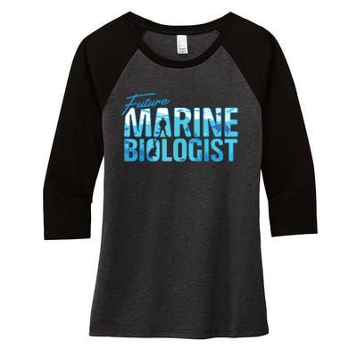 Future Marine Biologist Ocean Student Biology Gift Women's Tri-Blend 3/4-Sleeve Raglan Shirt