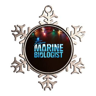 Future Marine Biologist Ocean Student Biology Gift Metallic Star Ornament