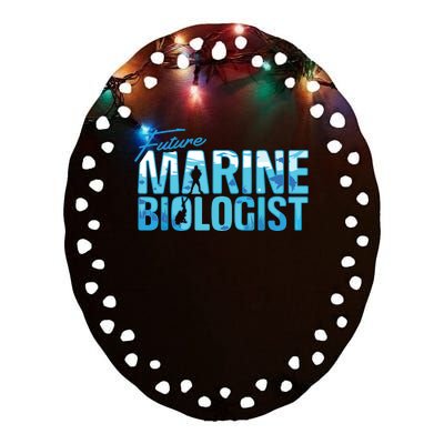 Future Marine Biologist Ocean Student Biology Gift Ceramic Oval Ornament