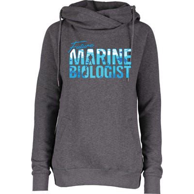 Future Marine Biologist Ocean Student Biology Gift Womens Funnel Neck Pullover Hood