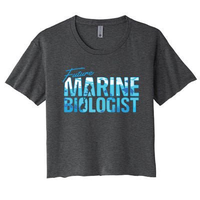 Future Marine Biologist Ocean Student Biology Gift Women's Crop Top Tee