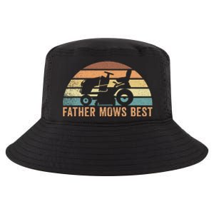 Father Mows Best Lawn Care Dad Mowing Gardener Cool Comfort Performance Bucket Hat