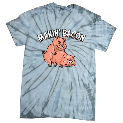 Funny Making Bacon For Women Cool Pig Bacon Joke Tie-Dye T-Shirt