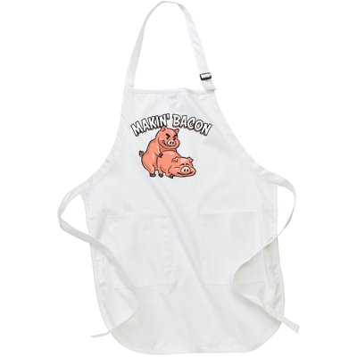 Funny Making Bacon For Women Cool Pig Bacon Joke Full-Length Apron With Pockets