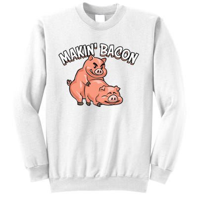 Funny Making Bacon For Women Cool Pig Bacon Joke Sweatshirt