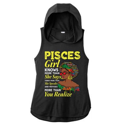 February March birthday astrology Zodiac sign Pisces queen Ladies PosiCharge Tri-Blend Wicking Draft Hoodie Tank