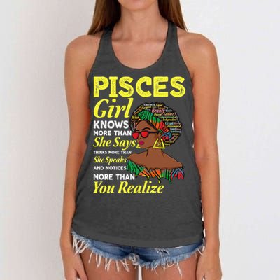 February March birthday astrology Zodiac sign Pisces queen Women's Knotted Racerback Tank