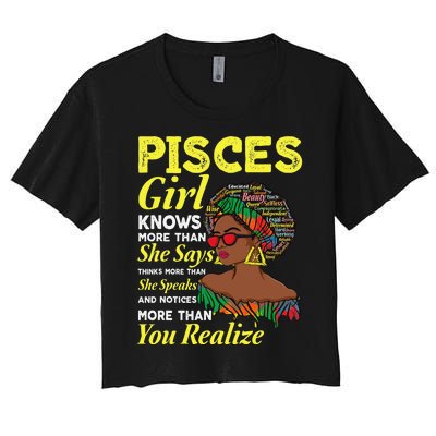 February March birthday astrology Zodiac sign Pisces queen Women's Crop Top Tee