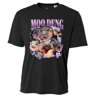 Funny Moodeng Baby Pygmy Hippo Cute Zoo For Family Gift Cooling Performance Crew T-Shirt