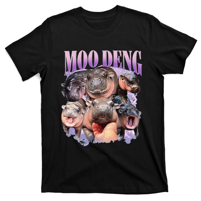 Funny Moodeng Baby Pygmy Hippo Cute Zoo For Family Gift T-Shirt