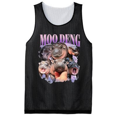 Funny Moodeng Baby Pygmy Hippo Cute Zoo For Family Gift Mesh Reversible Basketball Jersey Tank