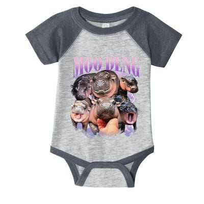 Funny Moodeng Baby Pygmy Hippo Cute Zoo For Family Gift Infant Baby Jersey Bodysuit