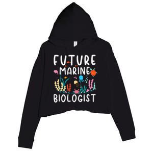 Future Marine Biologist Cute Costume Crop Fleece Hoodie