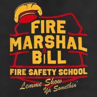 Fire Marshal Bill Safety School Funny Firefighter 7 Panel Mesh Trucker Snapback Hat